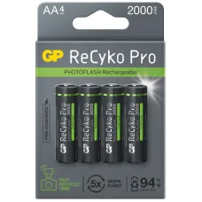 Акумулятори GP Recyko+ Pro Photo Flash 2000 (GP210AAHCF-2APCEB4) AA/HR06 NI-MH 2000 mAh BL 4 шт