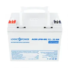 Акумуляторна батарея LogicPower 12V 33AH (LPM-MG 12 - 33 AH) AGM мультигель