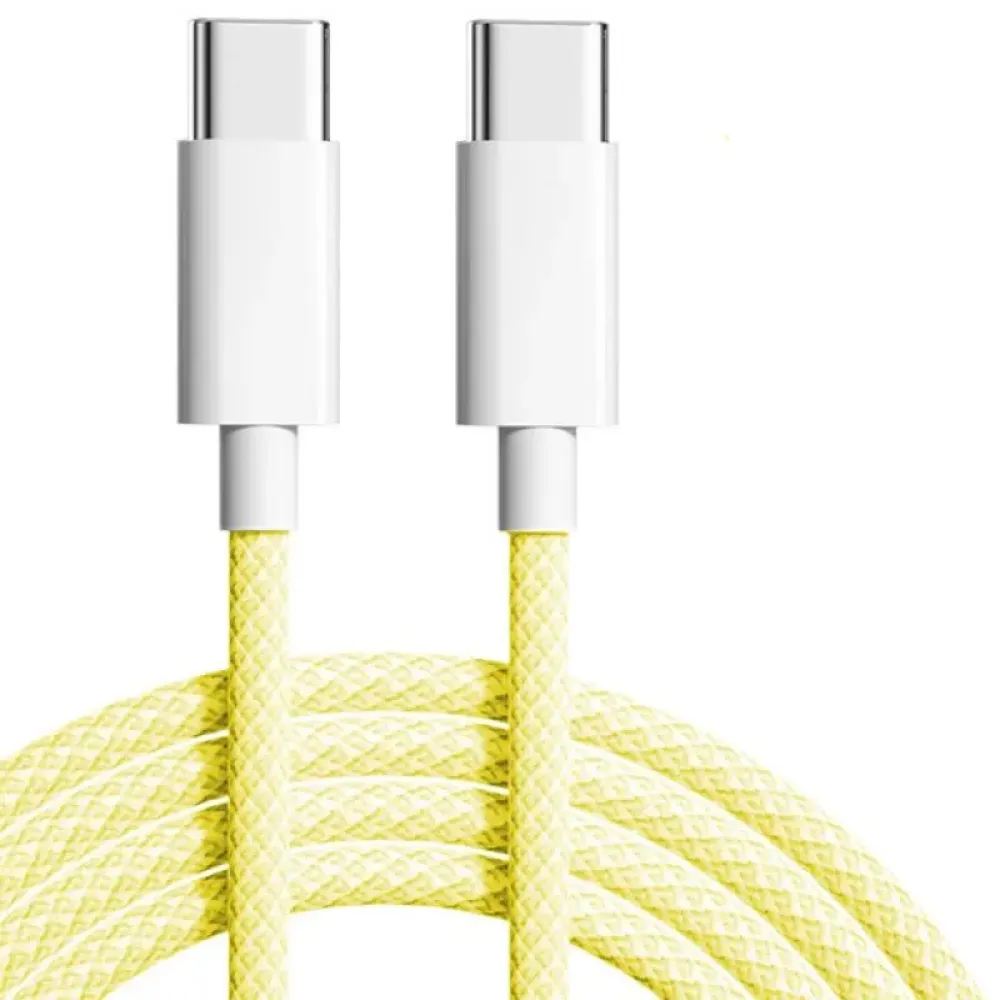 Кабель Apple Woven Charge USB Type-C - USB Type-C, 1м, Yellow