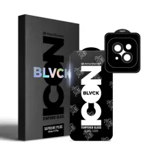 Захисне скло Armorstandart Supreme Plus Black Icon для Apple iPhone 15 Plus Black, 0.33mm