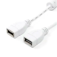 Кабель Atcom USB - USB V 2.0 (F/F), 1.8 м, White (15647)