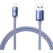 Кабель Baseus Crystal Shine USB - Lightning, 2.4A, 2м Purple (CAJY000105)