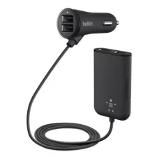 Автомобільний зарядний пристрій Belkin Road Rockstar USB Charger (2 USB x 2.4A + 2 USB x 1.2A) Black