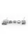 Кабель Cablexpert USB - Lightning + micro USB + USB Type-C (M/M), 1 м, сріблястий