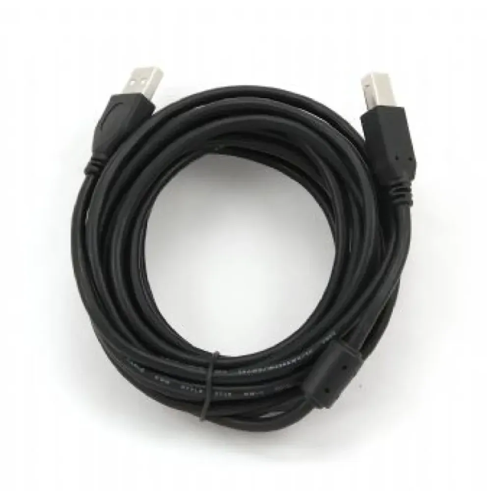 Кабель Cablexpert USB - USB Type-B V 2.0 (M/M), 4.5 м, Феритовий фільтр, чорний