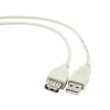 Кабель Cablexpert USB - USB V 2.0 (M/F), 0.75 м, білий (CC-USB2-AMAF-75CM/300)