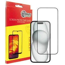 Захисне скло Dengos для Apple iPhone 15 Pro Max Black Full Glue (TGFG-321)
