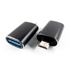 Адаптер Dengos OTG USB-microUSB Black (ADP-017)