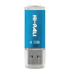 Флеш-накопичувач USB 4GB Hi-Rali Rocket Series Blue (HI-4GBVCBL)