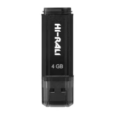 Флеш-накопичувач USB 4GB Hi-Rali Stark Series Black (HI-4GBSTBK)
