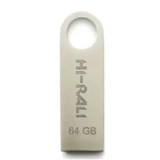 Флеш-накопичувач USB 64GB Hi-Rali Shuttle Series Silver (HI-64GBSHSL)