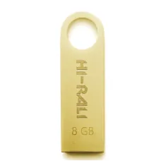 Флеш-накопичувач USB 8GB Hi-Rali Shuttle Series Gold (HI-8GBSHGD)