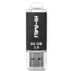 Флеш-накопичувач USB3.0 64GB Hi-Rali Rocket Series Black (HI-64GB3VCBK)