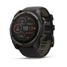 Смарт-часы Garmin Fenix 8 47mm Sapphire Solar Carbon Gray DLC Titanium with Black Silicone