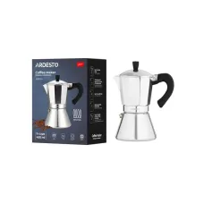Гейзерна кавоварка Ardesto AR0809AI, 0.45л, 9 чашок, алюміній