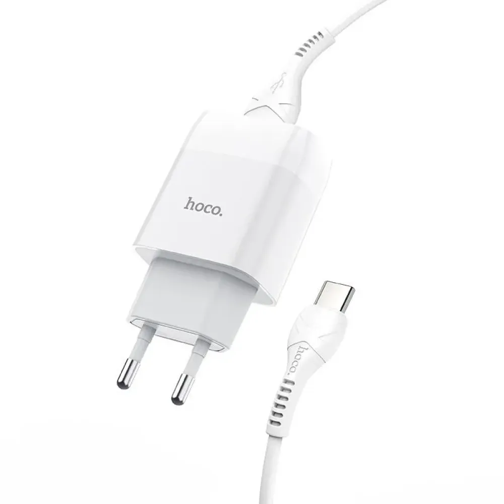 Зарядний пристрій Hoco C72A Glorious (1USB, 2.1А) White