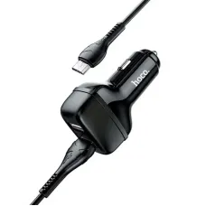 Автомобільний зарядний пристрій Hoco N5 (2USB 2.4А) Black (S23140) + кабель MicroUSB