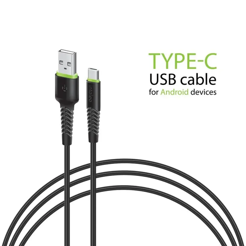 Кабель Intaleo CBFLEXT1 USB-USB Type-C 1.2м Black