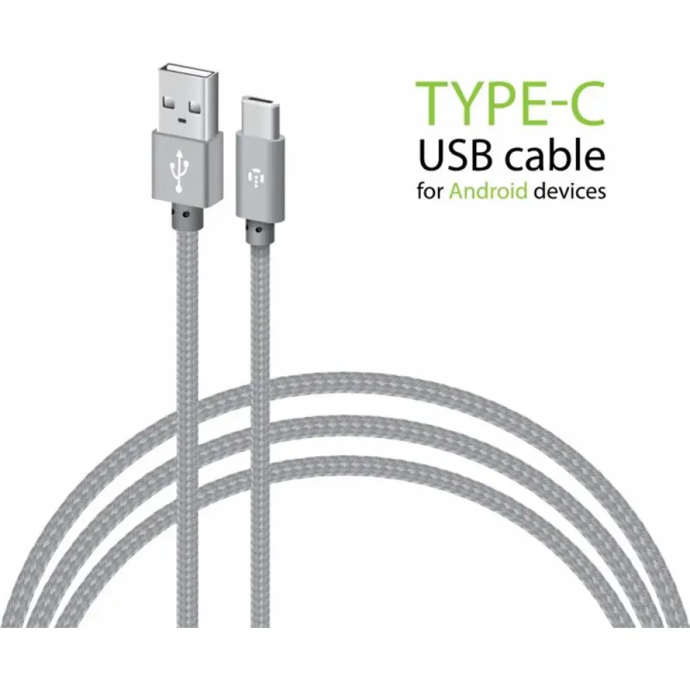 Кабель Intaleo CBGNYT1 USB-USB Type-C 1м Grey