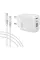 Мережевий зарядний пристрій Intaleo TCGQPD120L (1USBx3A) White + кабель Lightning