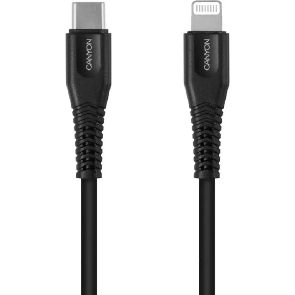 Canyon MFI-4 USB Type-C - Lightning 1.2м Black (CNS-MFIC4B)