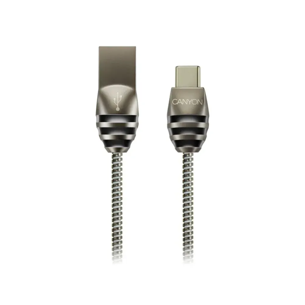 Canyon USB - USB Type-C (M/M), 1 м, Dark Grey (CNS-USBC5DG)