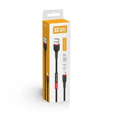 Кабель ColorWay USB - Lightning (M/M), 2.4 А, 1 м, Black (CW-CBUL064-BK)