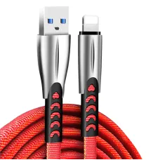Кабель ColorWay USB - Lightning (M/M), 2.4 А, 1 м, Red (CW-CBUL010-RD)