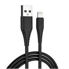 Кабель ColorWay USB - Lightning (M/M), PVC, 2.4 А, 1 м, Black (CW-CBUL024-BK)