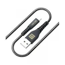 Кабель Luxe Cube Kevlar USB - USB Type-C (M/M), 1.2 м, чорний (8886668686280)