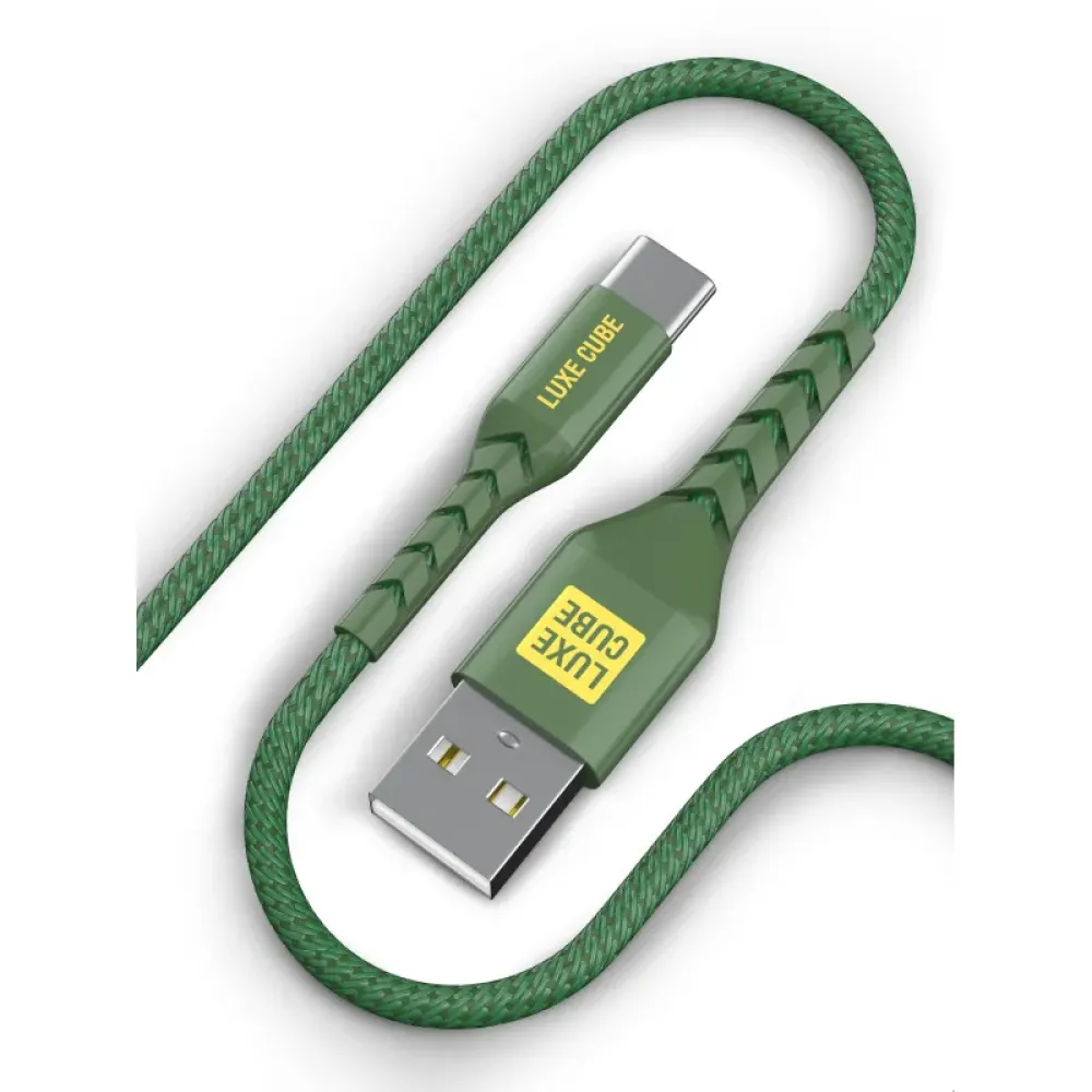 Кабель Luxe Cube Kevlar USB - USB Type-C, 1.2м, Хакі