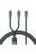 Кабель Proda PD-B73th USB Type C - USB Type-C + Lightning (M/M), 5 А, 1.3 м, Black