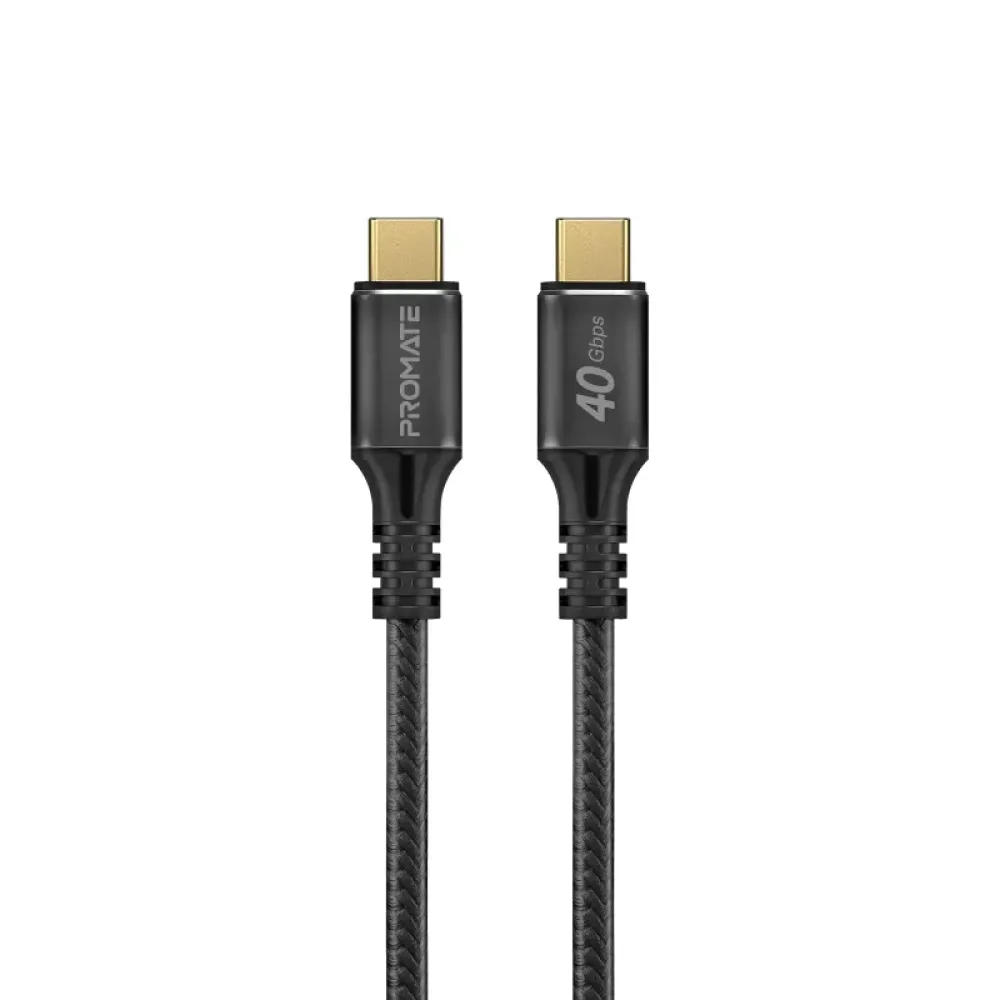 Кабель Promate USB Type-C - USB Type-C (M/M), 5 A, 240 W, 1 м, PowerBolt240 Black