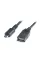 Кабель REAL-EL USB - micro USB V 2.0 (F/M), 0.1 м, чорний