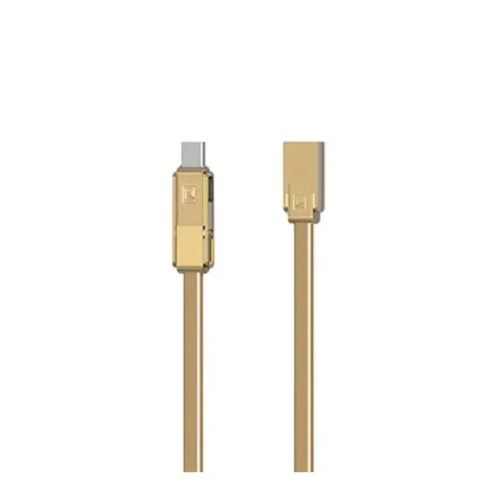 Кабель Remax RC-070th Gplex Lightning - micro USB + USB Type-C (F/M), 1 м, Gold