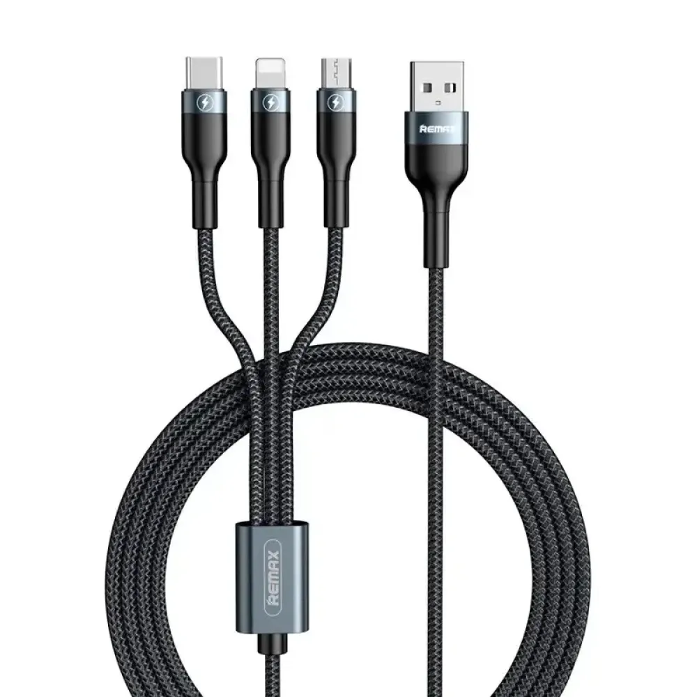 Кабель Remax RC-186th SPEED Combo 3-in-1 USB - Lightning + micro USB + USB Type-C
