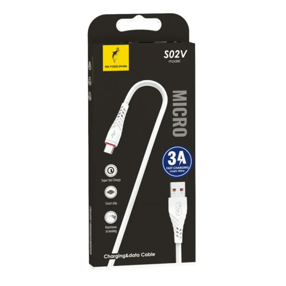 Кабель SkyDolphin S02T USB - USB Type-C (M/M), 1 м, White