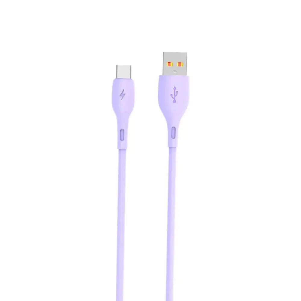 Кабель SkyDolphin S22T Soft Silicone USB - USB Type-C (M/M), 1 м, Violet