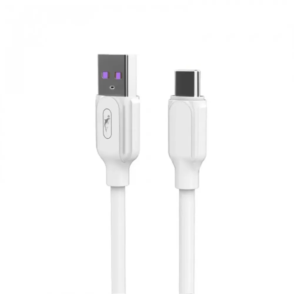 Кабель SkyDolphin S56T Super Fast TPE USB - USB Type-C (M/M), 1 м, White