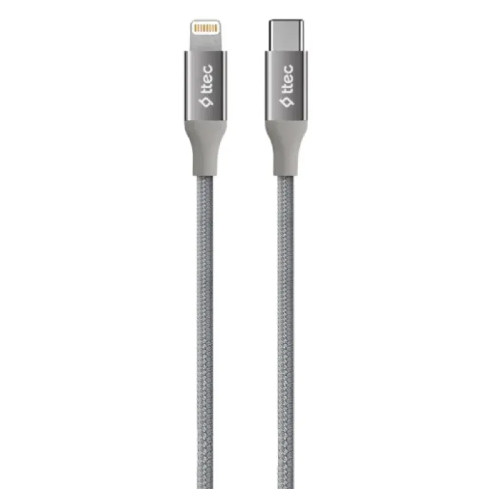 Кабель Ttec AlumiCable USB Type-C - Lightning (M/M), 1.5 м, Space Gray (2DK41UG)