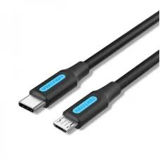 Кабель Vention micro USB - USB Type-C (M/M), 1 м, Black (COVBF)