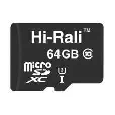 Карта пам`ятi MicroSDXC 64GB UHS-I/U3 Class 10 Hi-Rali (HI-64GBSDU3CL10-00)