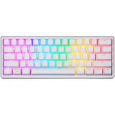 Клавіатура бездротова Motospeed SK66 Gateron Red Hot Swap White