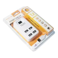 Концентратор USB 2.0 Voltronic YT-HWS4-W/08646, 4хUSB2.0, White
