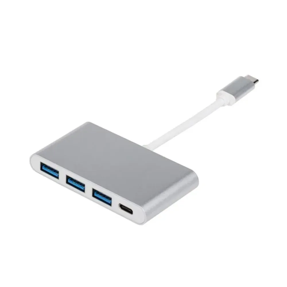 Концентратор USB Type-C Atcom 3хUSB3.0, USB Type-C, 0.1м, метал Silver