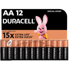 Лужні батарейки Duracell AA, 12 шт.