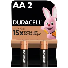 Лужні батарейки Duracell AA, 2 шт.