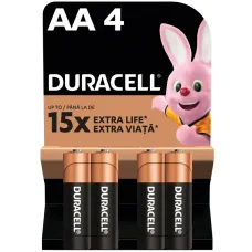 Лужні батарейки Duracell AA, 4 шт.