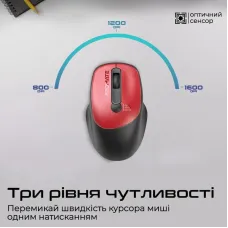 Мишка бездротова Promate UniGlide Red