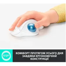 Мишка Bluetooth Logitech Ergo M575 White (910-005870)